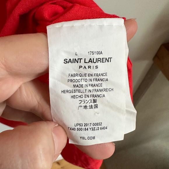 Saint Laurent Orange Short Sleeve Tee - Picture 2 of 6